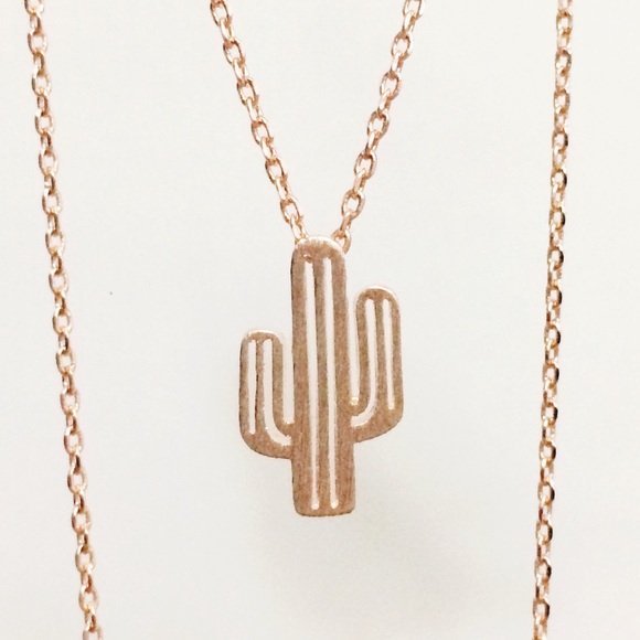 Gold Cactus Necklace - Picture 2 of 4